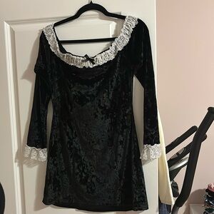 Sugar Thrilz HOPE FOR ABUNDANCE off the shoulder, MINI DRESS Black